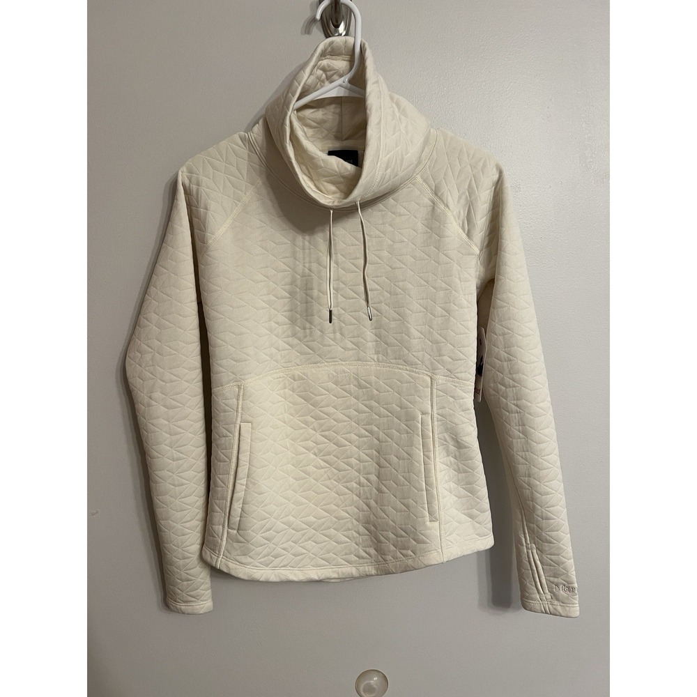 Marmot Sweater X-Small White Annie Quilted Turtleneck Pullover Sweatshirt Ladies
